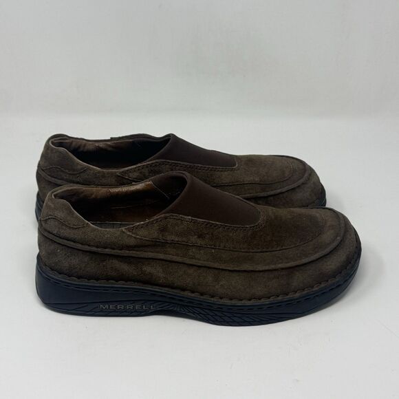 Merrell World Mover Moc Loafers Shoes Mens 10 Brown Suede Slip On Casual Comfort main image 9